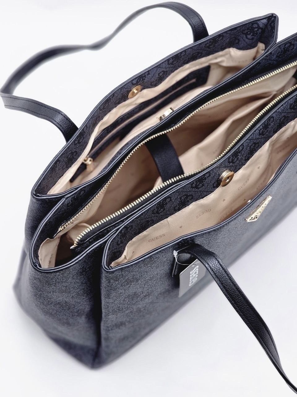 сумка guess,сумка шоппер guess,сумка шоппер женская guess hwebg8 76723,большая сумка-тоут для подруги с монограммой meridian guess черный,женская сумка guess