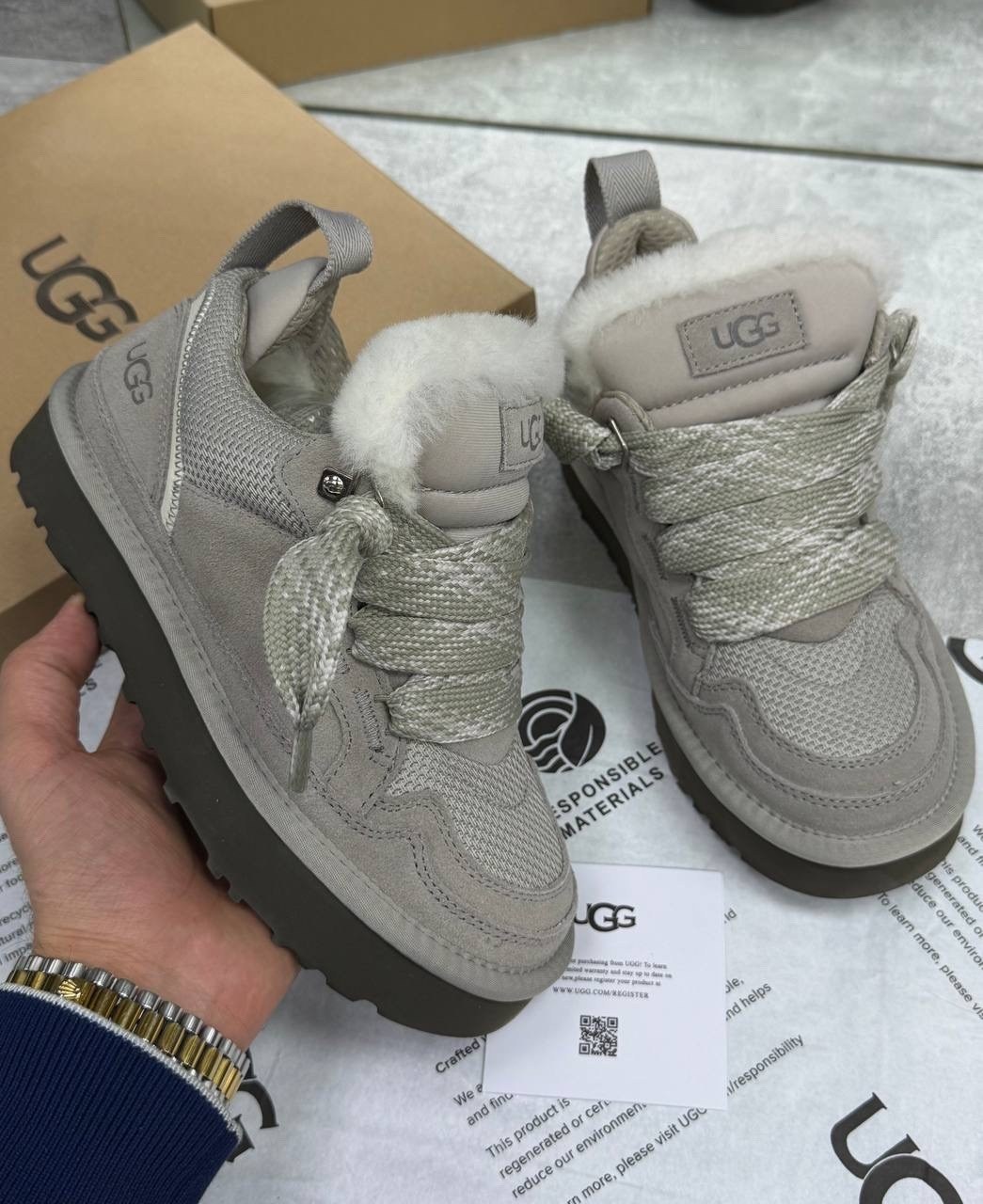 ,кроссовки ugg,теплые кроссовки,зимняя ,ugg lowmel sneaker