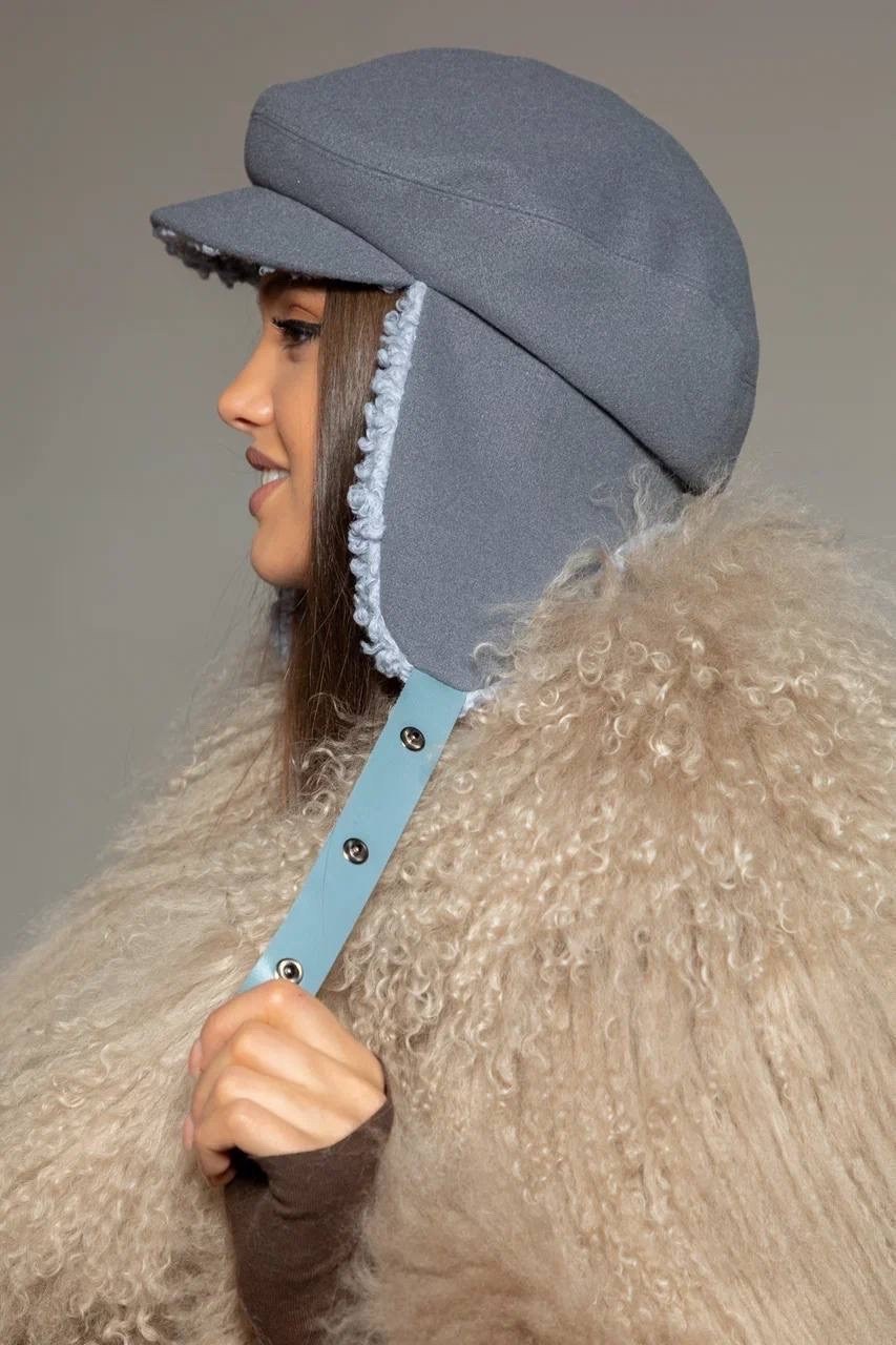 шапка ушанка с козырьком velanno textile,шапка ушанка,ушанка,меховая кепка,теплая кепка