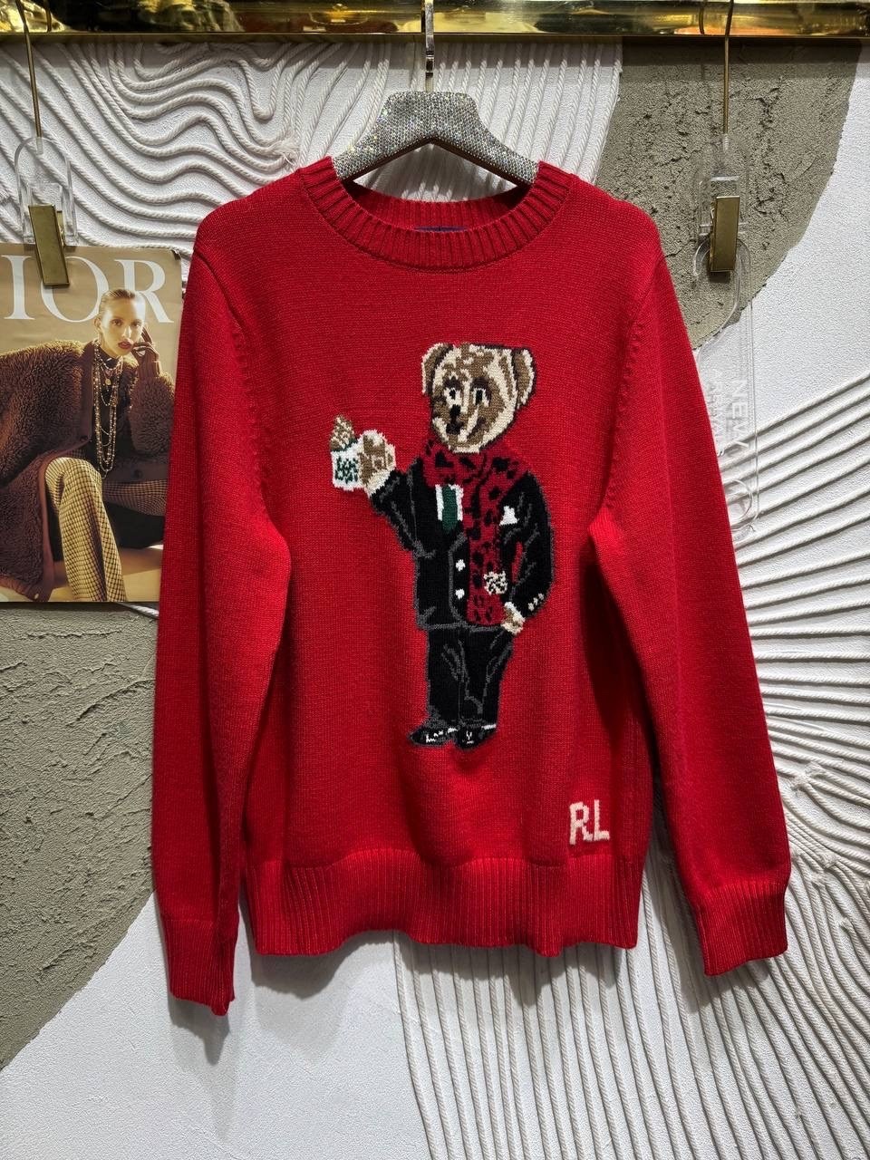 ralph lauren sweater,свитер,свитер с мишкой,свитера женские,вязаные свитера