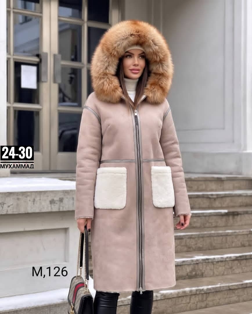 дубленка женская,стильное пальто,комбинированное пальто,пальто зима,шуба пальто