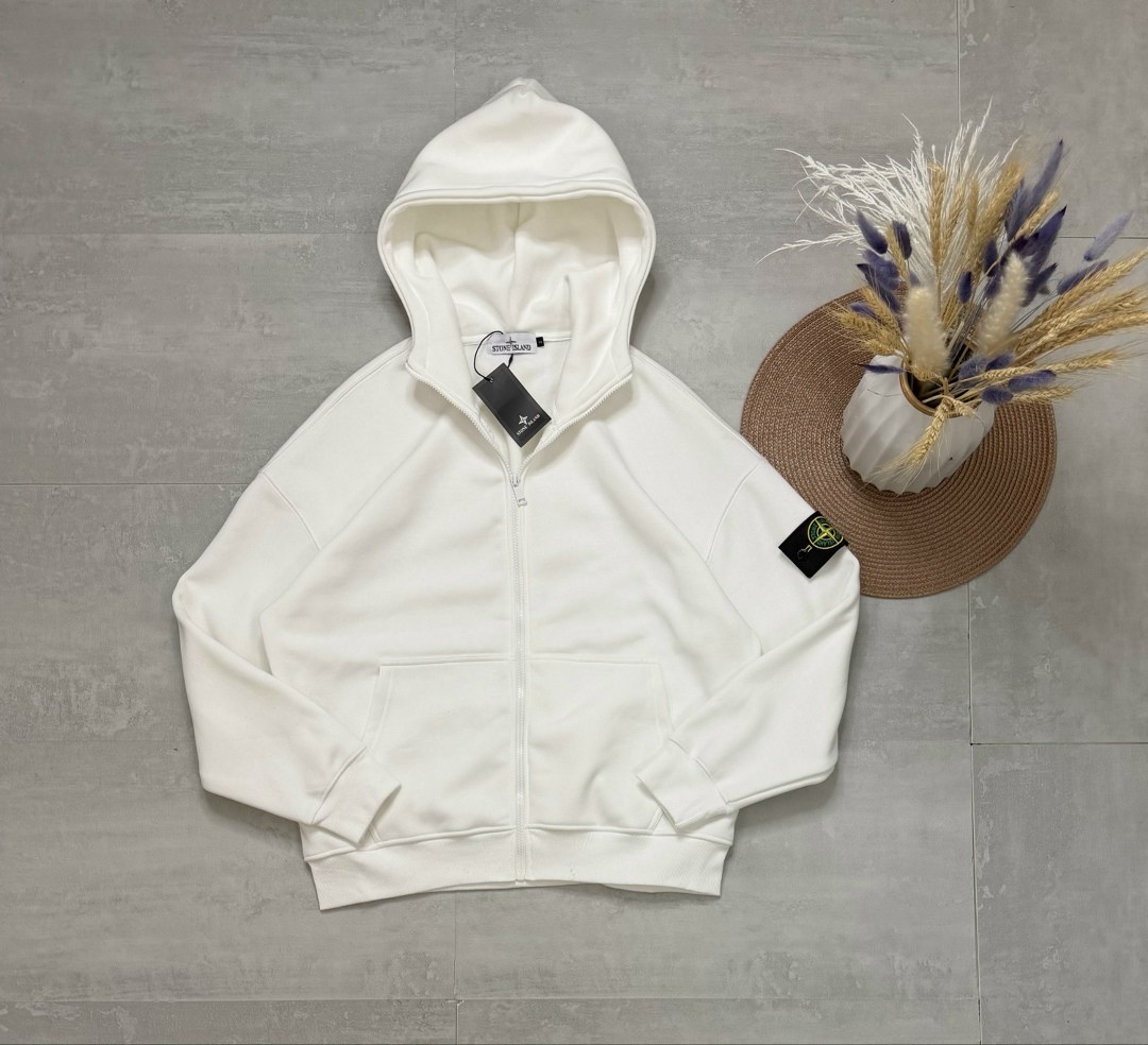 зип худи stone island,белая зип худи stone island,худи stone island,кофта стон айленд,толстовка stone island