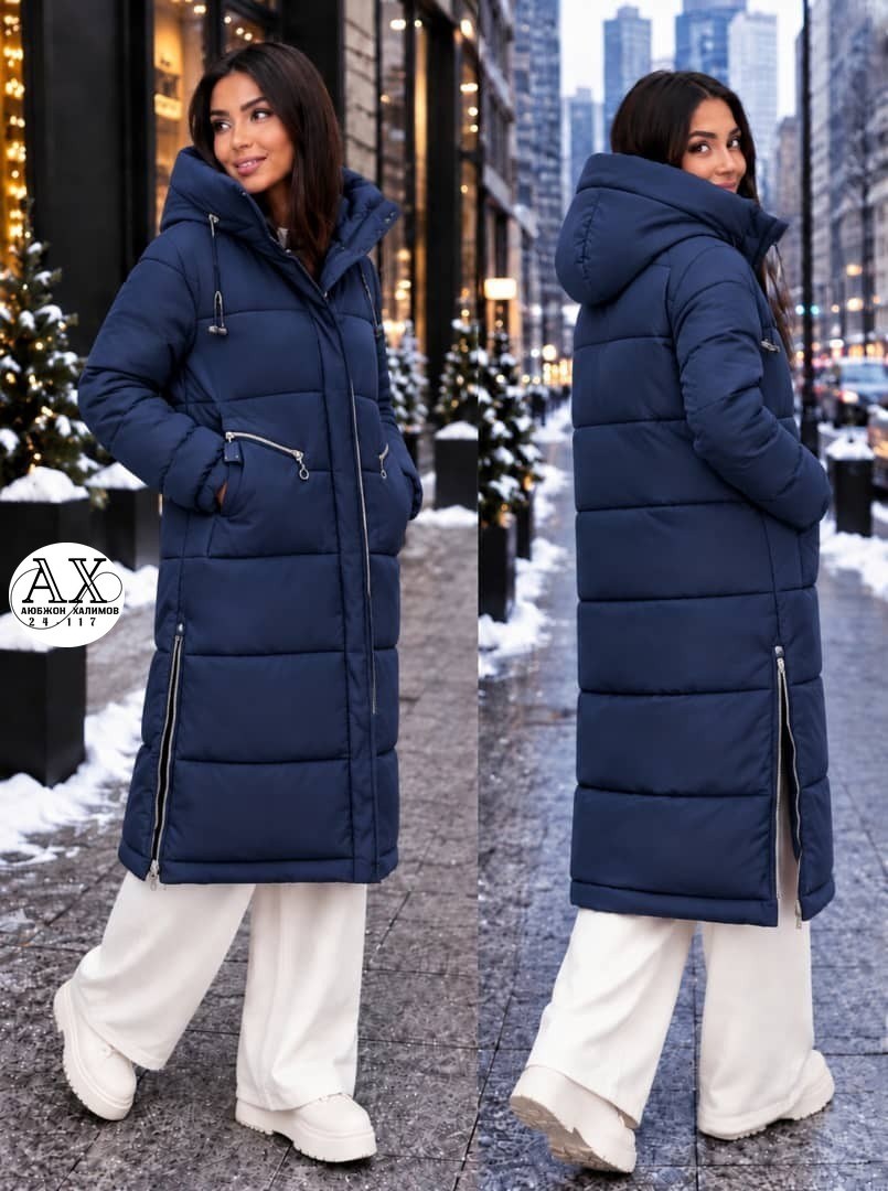 зимний пуховик длинный с капюшоном mon fashion,длинные пуховики,пуховик зимний длинный с капюшоном macio 180110327,куртка удлиненная,пуховик женский зимний с капюшоном длинный