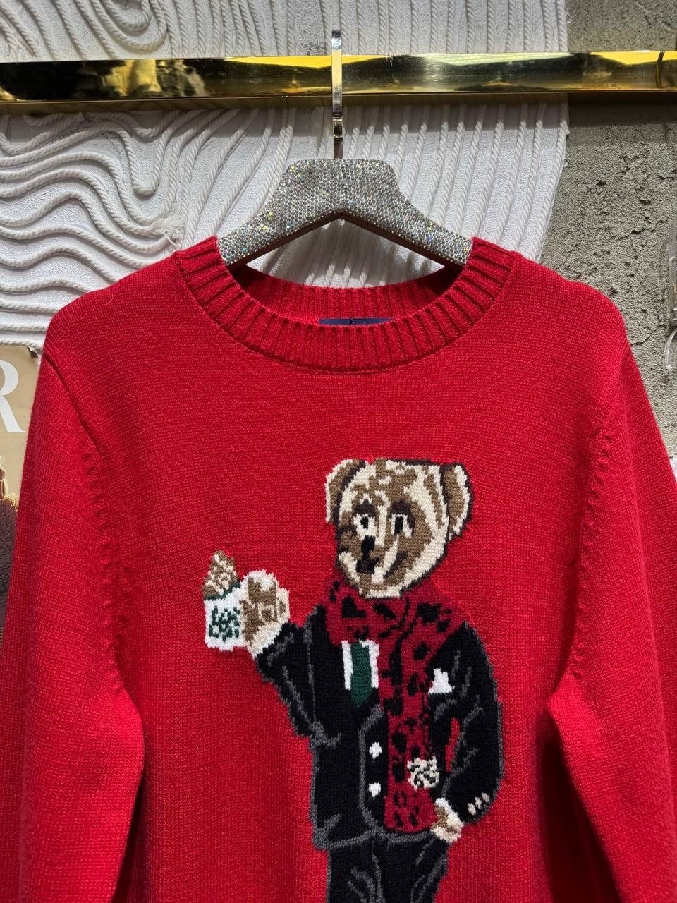 ralph lauren sweater,свитер,свитер с мишкой,свитера женские,вязаные свитера
