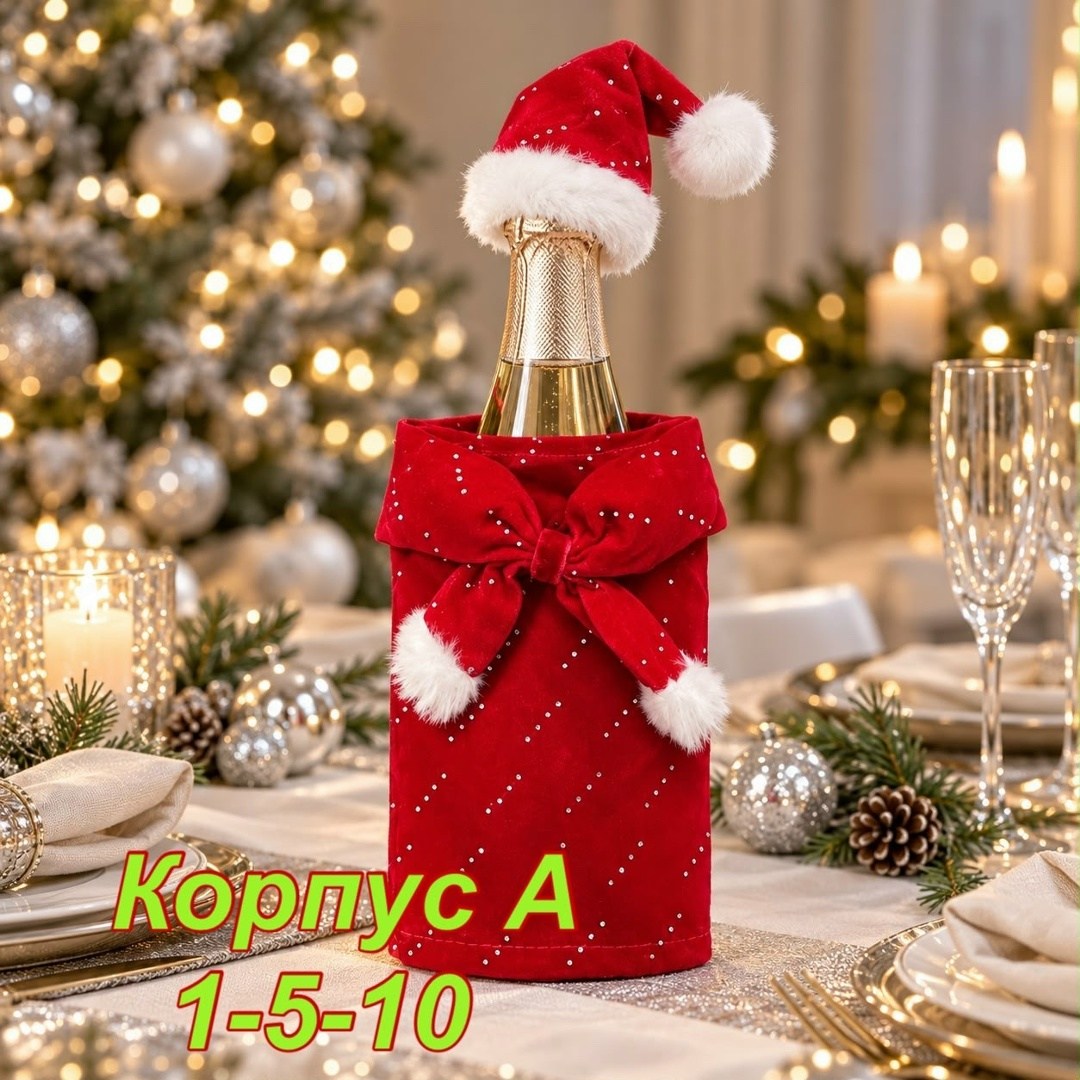 новогодний чехол для бутылки,чехол для бутылки вина,чехол для бутылки,чехол на бутылку шампанского "снегурочка" и "дед мороз",чехол на бутылку санта 32*11 см