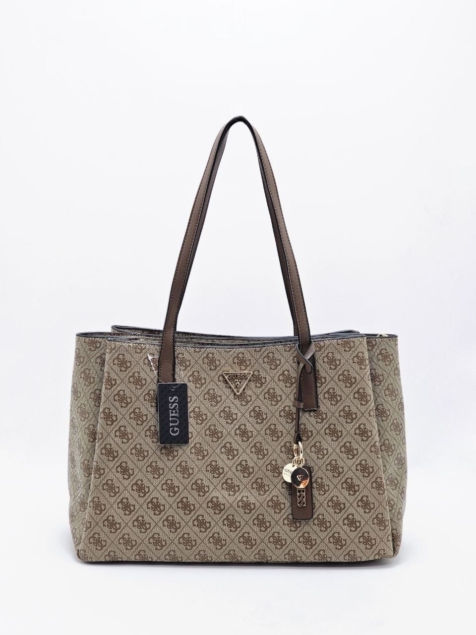 сумка guess,сумка шоппер guess,сумка шоппер женская guess hwebg8 76723,большая сумка-тоут для подруги с монограммой meridian guess черный,женская сумка guess
