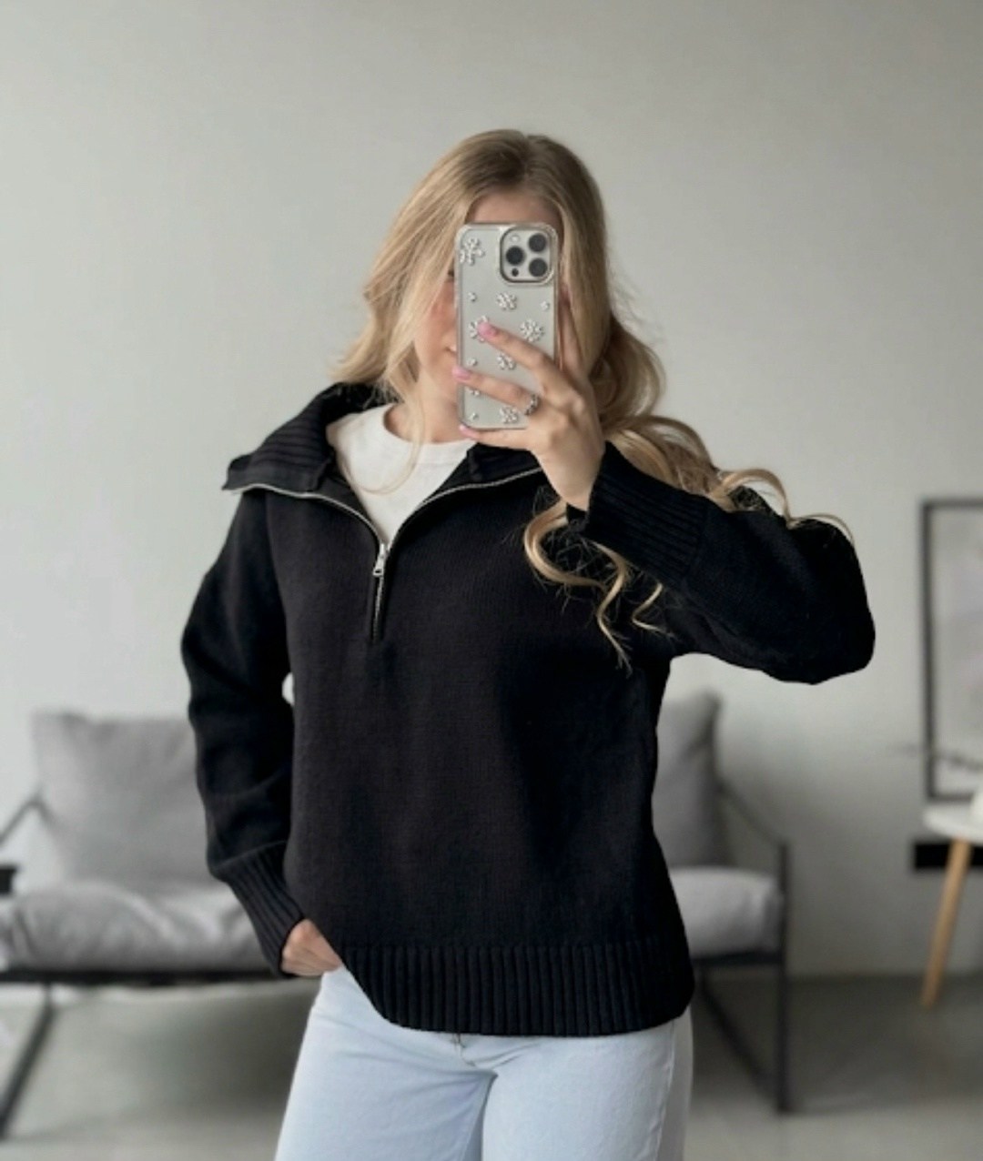 свитер укороченный оверсайз с горлом на молнии lyly fashion,свитер оверсайз женский с горлом на молнии safin,свитер с горлом на молнии оверсайз vada,кофта на молнии оверсайз,джемпер оверсайз с воротни
