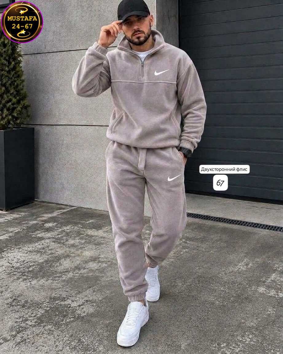 спортивный костюм nike на флисе,мужской спортивный костюм на флисе,мужской зимний спортивный костюм nike на флисе чёрный с капюшоном,спортивные костюмы,костюм на флисе nike