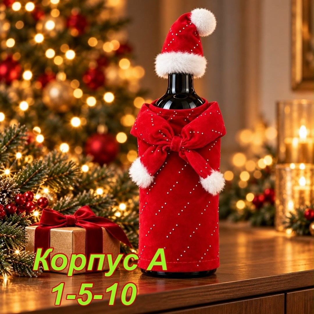 новогодний чехол для бутылки,чехол для бутылки вина,чехол для бутылки,чехол на бутылку шампанского "снегурочка" и "дед мороз",чехол на бутылку санта 32*11 см