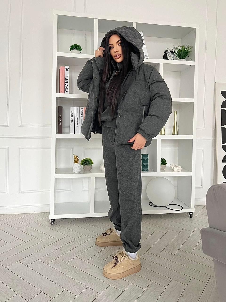 miu miu женский серый костюм тройка premium,костюм тройка женский,костюм тройка,костюм тройка miu miu,костюм тройка с курткой