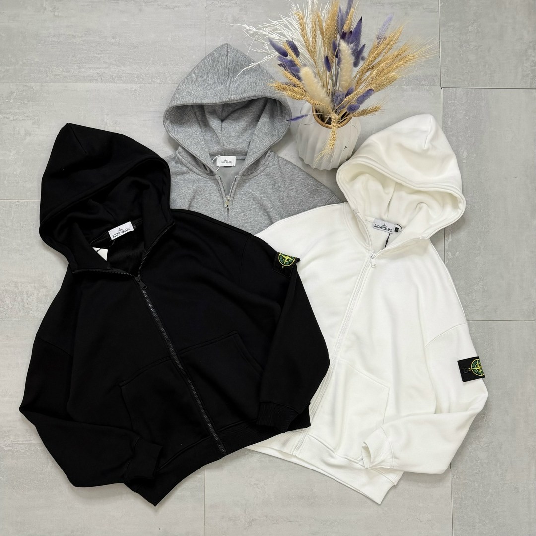зип худи stone island,белая зип худи stone island,худи stone island,кофта стон айленд,толстовка stone island