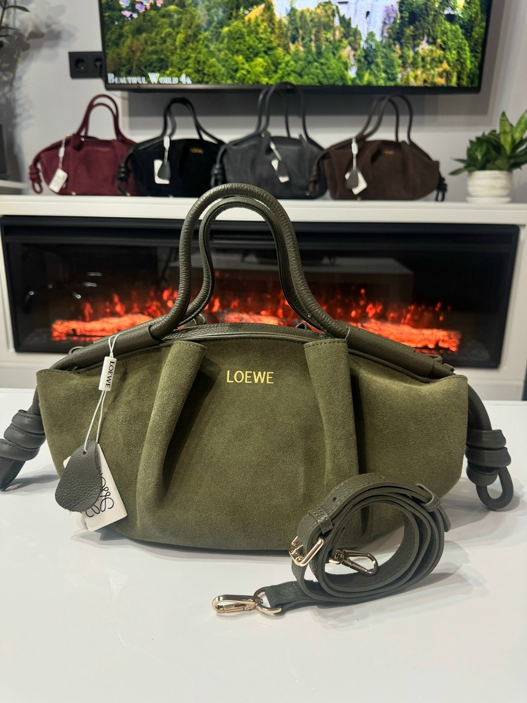 сумка loewe 33-15 см натуральная замша,сумка замшевая,женские сумки натуральная замша,сумка,сумка-тоут на плечо серая замшевая