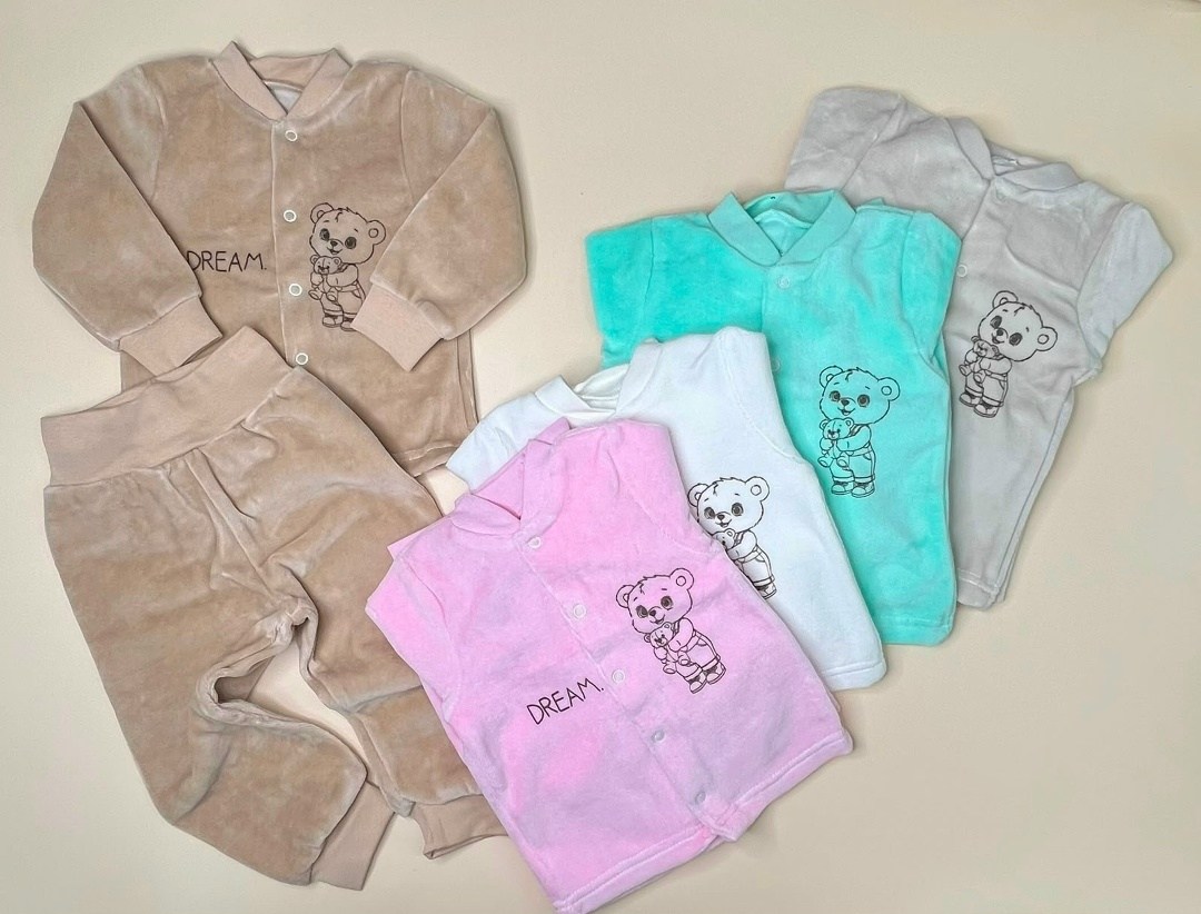костюм детский теплый из велюра для новорожденных boutique_n 255138327,одежда для новорожденного,костюмчик,комплект детской одежды,комплект одежды для малыша