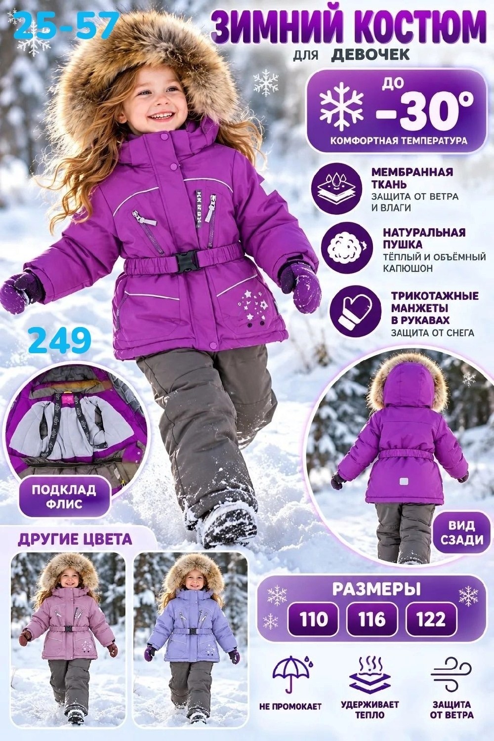 зимний костюм,костюм зимний для девочки,одежда зимняя,комплект верхней одежды botchkova,комплект верхней одежды ice tomas