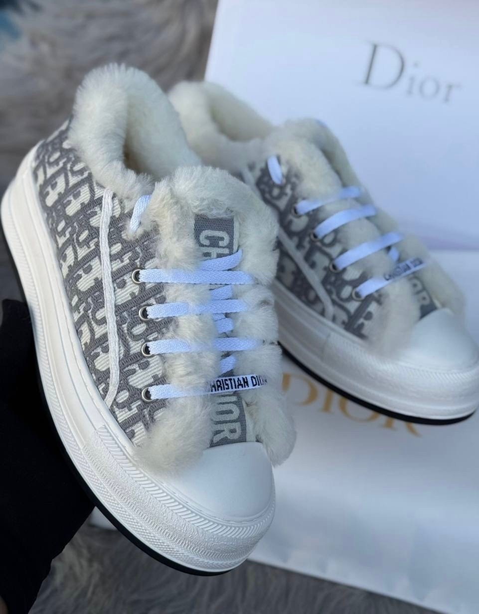 женские кроссовки кеды с мехом dior walk'n'dior,женские зимние кеды с мехом christian dior walk'n' серые,женские зимние кеды с мехом christian dior walk'n',женские зимние кеды с мехом christian dior w