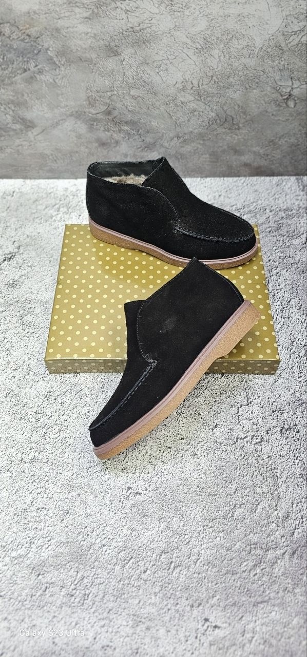 ботинки зимние лоферы мужские замшевые loro piana suede brown,ботинки замшевые,,лоферы замшевые на меху,мужские лоферы loro piana