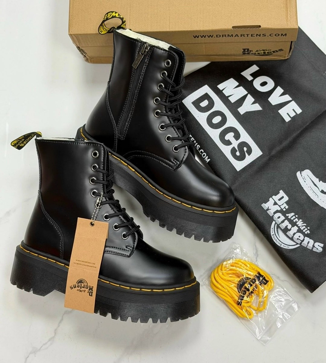 ,ботинки dr. martens,dr.martens jadon,ботинки,женские ботинки dr martens jadon platform boots black polished smooth