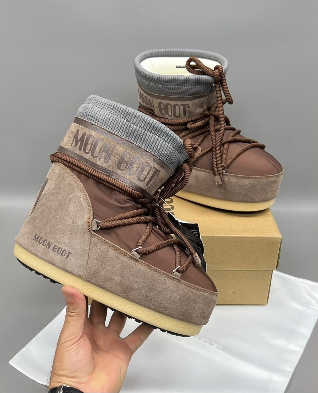 детские зимние ботинки icon nylon moon boot коричневый,зимние ботинки icon moon boot kids коричневый,ботинки moon boot,зимние ботинки moon boot,луноходы moon boot