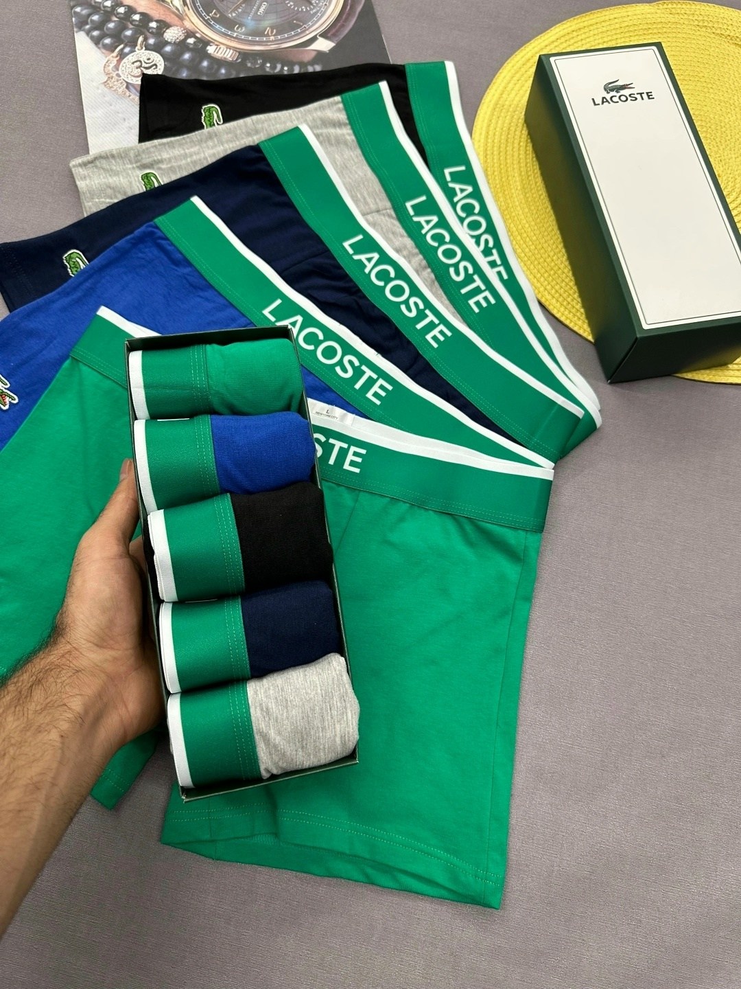 набор мужских трусов lacoste,комплект трусов мужских lacoste lac3 в ассортименте 52-54,мужской набор трусов,комплект трусов боксеры lacoste,трусы мужские lacoste