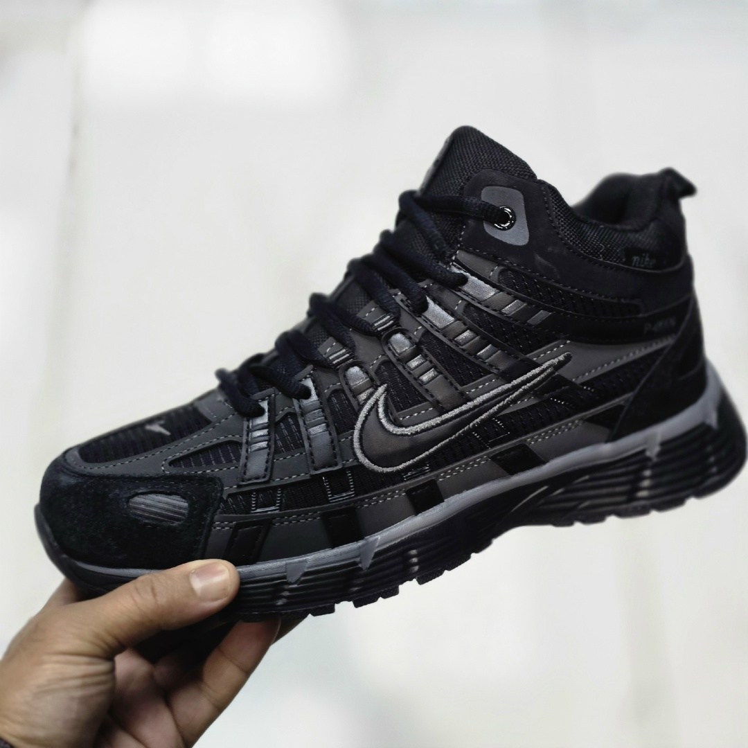 зимние кроссовки nike p-6000 high,зимние кроссовки nike,кроссовки nike p6000 black grey with fur,кроссовки nike p-6000,кроссовки мужской nike