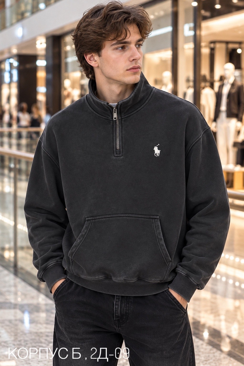 джемпер polo ralph lauren vintage fleece quarter zip sweat,мужской серый свитер от polo ralph lauren,polo ralph lauren джемпер,кофта поло,polo ralph lauren half zip pullover