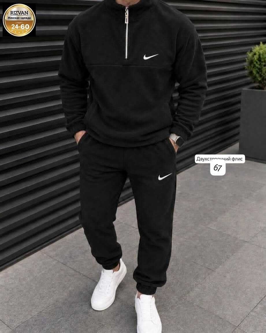 спортивный костюм nike на флисе,мужской спортивный костюм на флисе,костюм спортивный,костюм спортивный мужской,мужской зимний спортивный костюм nike на флисе чёрный с капюшоном
