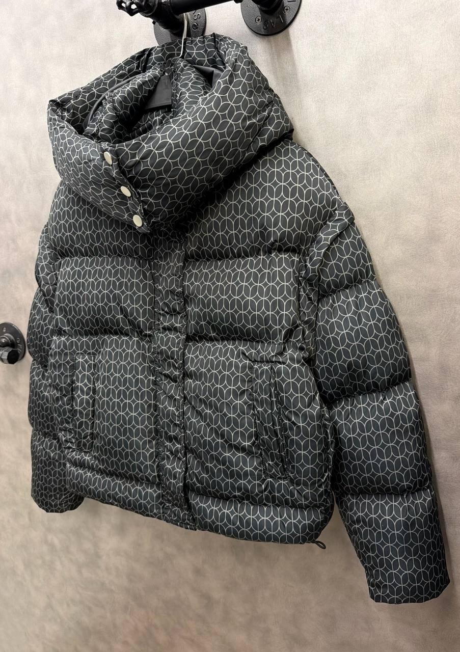 мужская куртка burberry tb monogram - grey,пуховик женский,куртка женская,короткий пуховик,теплая куртка