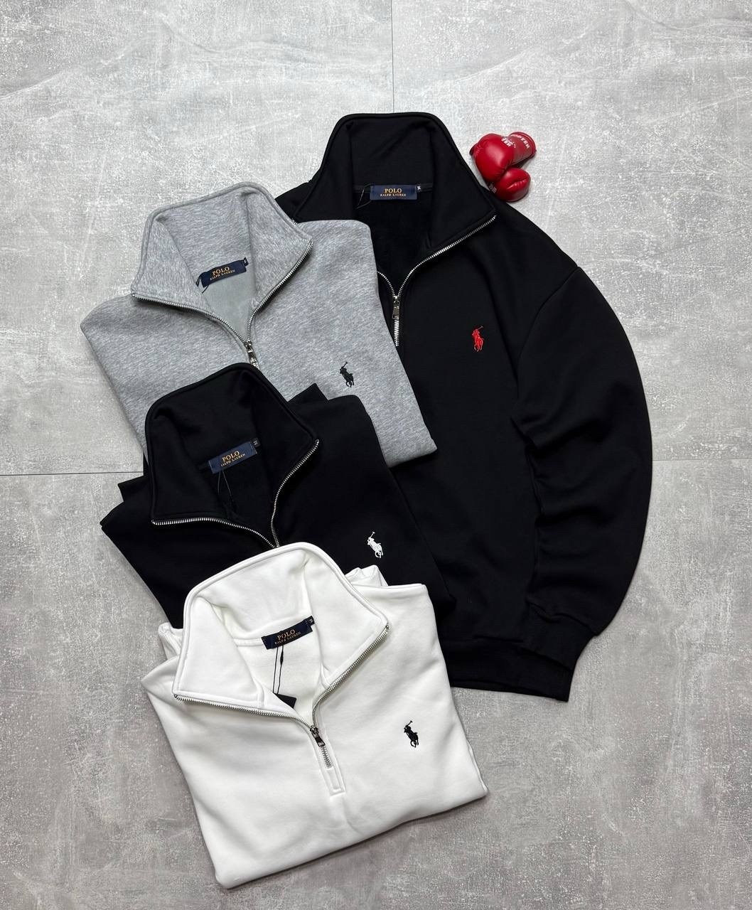 джемпер polo ralph lauren,кофта полузамок polo ralph lauren "black",кофта на замке,мужская кофта,кофта толстовка