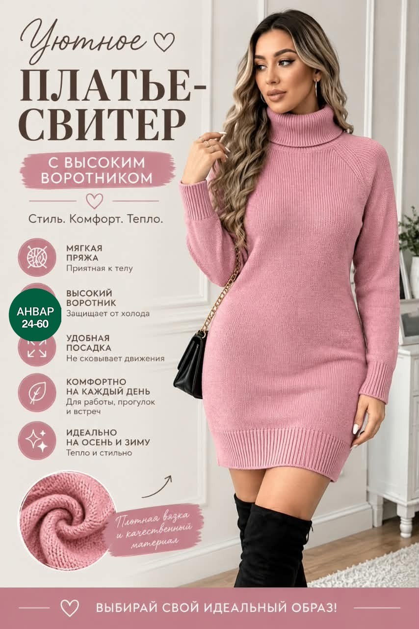 платье вязаное теплое,платье вязаное,трикотажное платье,платье свитер,женское платье серое лапша