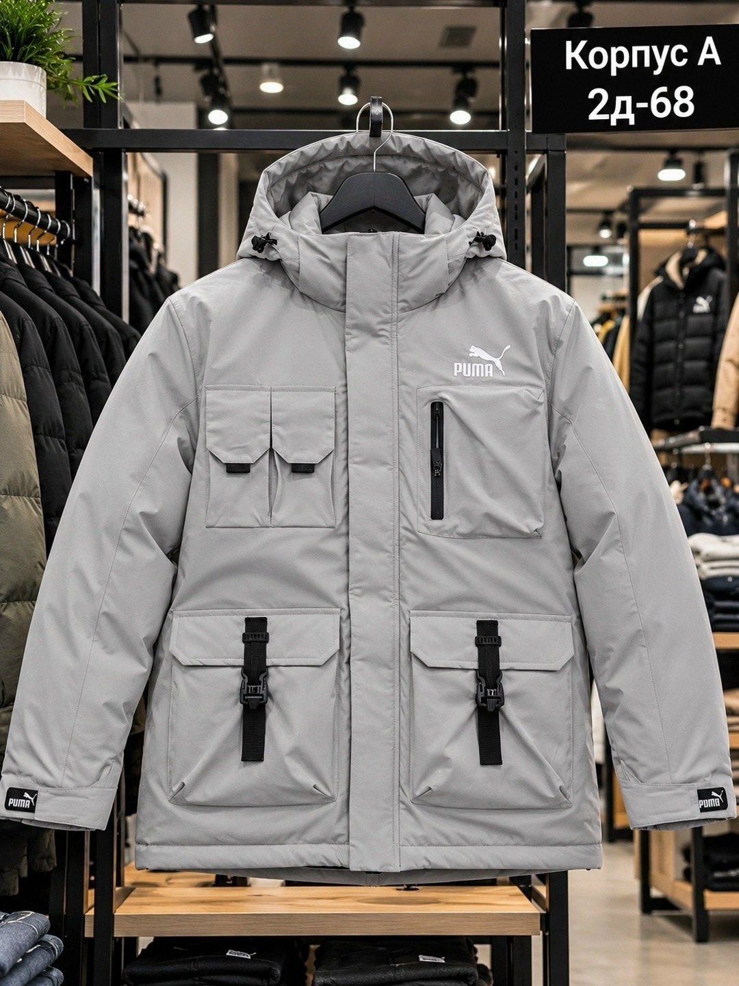 пуховик мужской puma,черные мужские пуховики puma,пуховик puma,пуховик puma down hooded parka puma black,черные мужская верхняя одежда puma