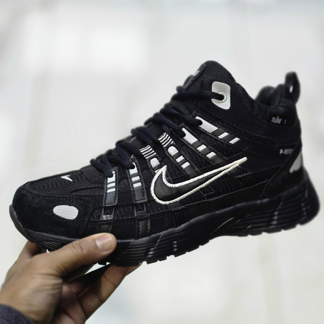 зимние кроссовки nike p-6000 high,зимние кроссовки nike,кроссовки nike p6000 black grey with fur,кроссовки nike p-6000,кроссовки мужской nike
