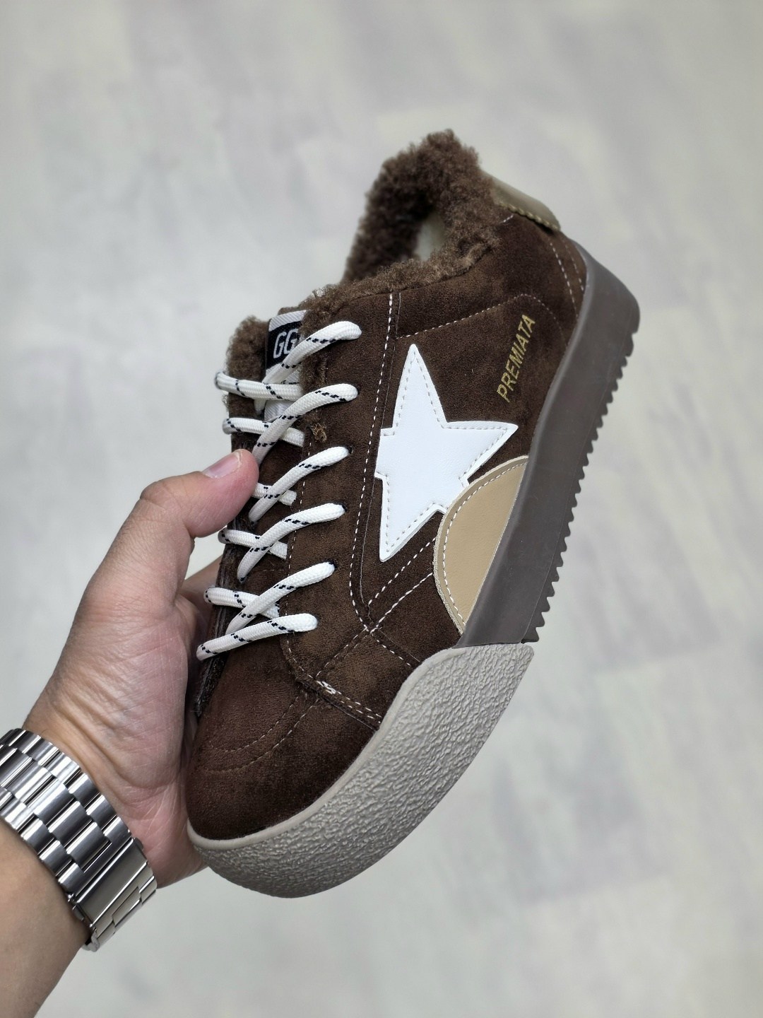 ,golden goose кеды,кроссовки golden goose ball star коричневый,кроссовки golden goose, женская