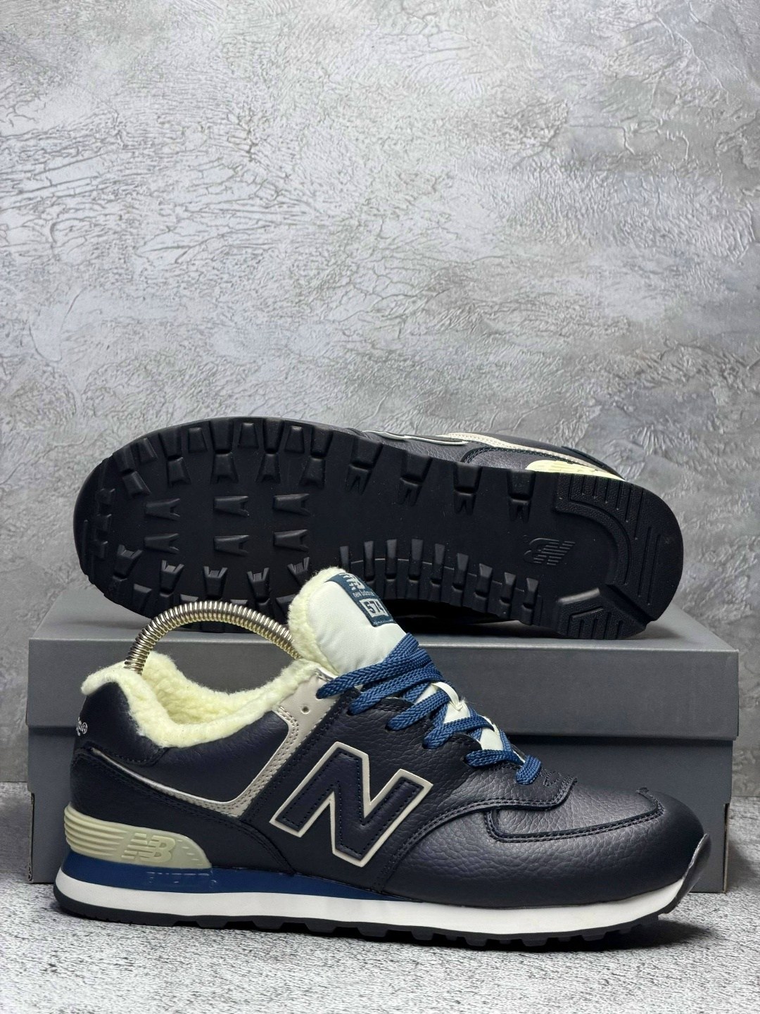 зимние кроссовки new balance 574,кроссовки new balance 574,кроссовки new balance,кроссовки new balance 574 santa синие с мехом,кроссовки new balance 574 высокие зимние