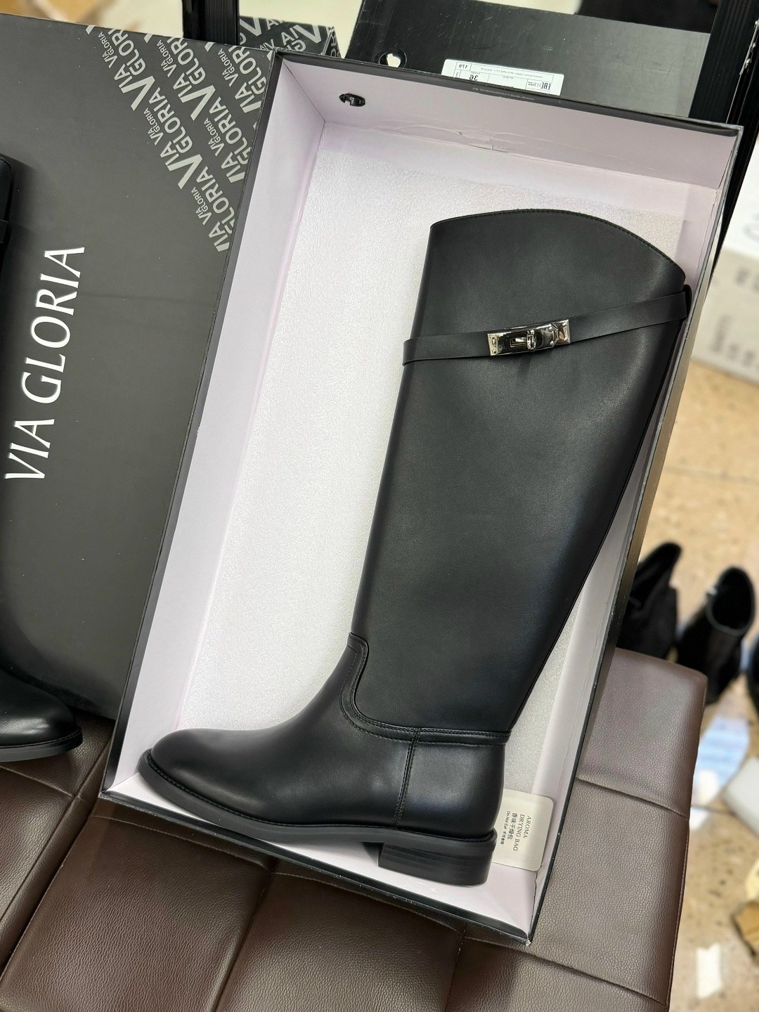 сапоги hermes,женские сапоги,женские черные кожаные сапоги до колена с круглым носком на плоской подошве,сапоги,сапоги hermes жокейские