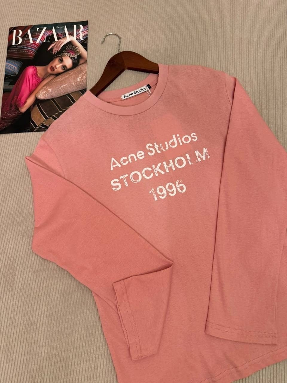 лонгслив acne studios,лонгслив розовый,толстовка,свитшот мужская,acne studios футболка
