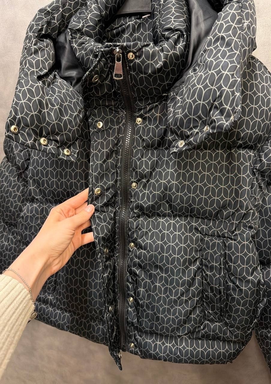 мужская куртка burberry tb monogram - grey,пуховик женский,куртка женская,короткий пуховик,теплая куртка