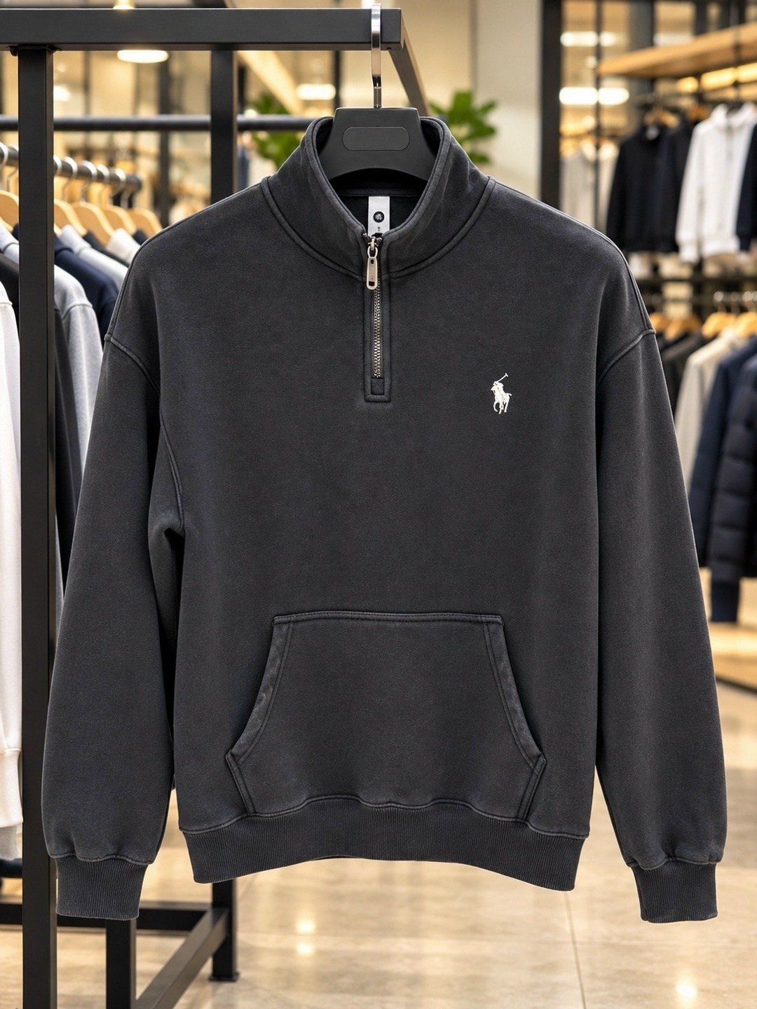 джемпер polo ralph lauren vintage fleece quarter zip sweat,мужской серый свитер от polo ralph lauren,polo ralph lauren джемпер,кофта поло,polo ralph lauren half zip pullover