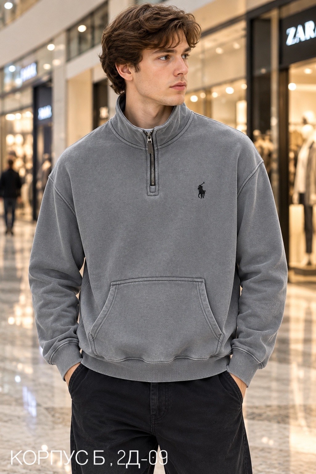 джемпер polo ralph lauren vintage fleece quarter zip sweat,мужской серый свитер от polo ralph lauren,polo ralph lauren джемпер,кофта поло,polo ralph lauren half zip pullover