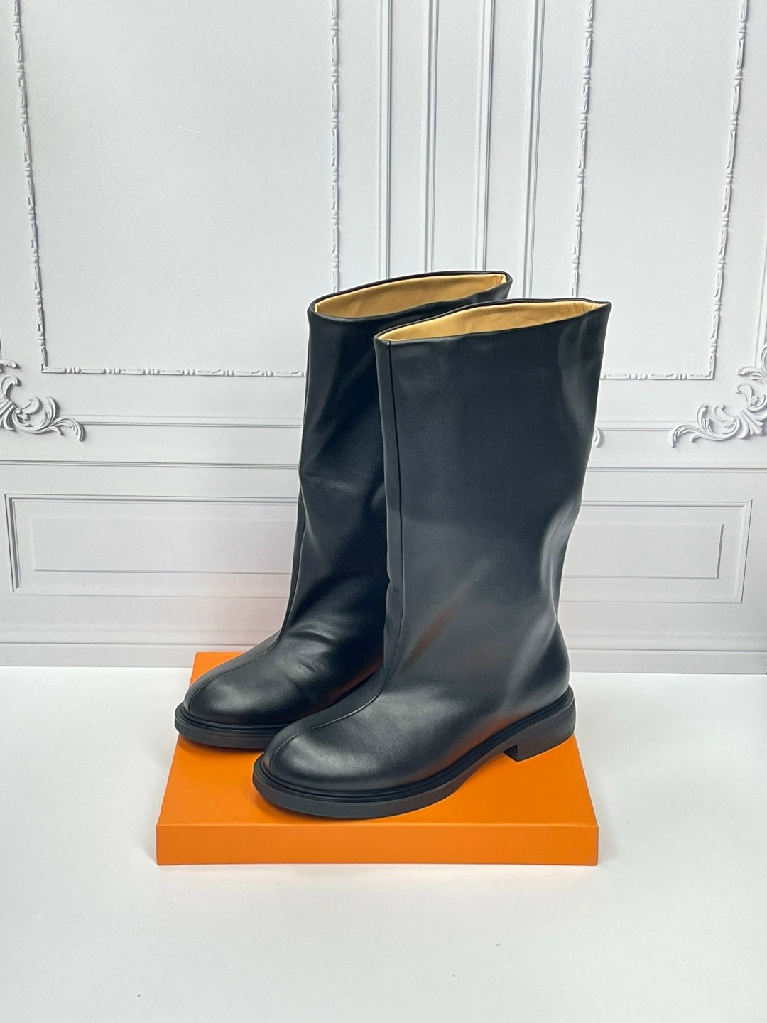 сапоги hermes,сапоги,сапоги эрмес,hermes женские кожаные сапоги premium black,сапоги женские hermes кожаные размер 36-40