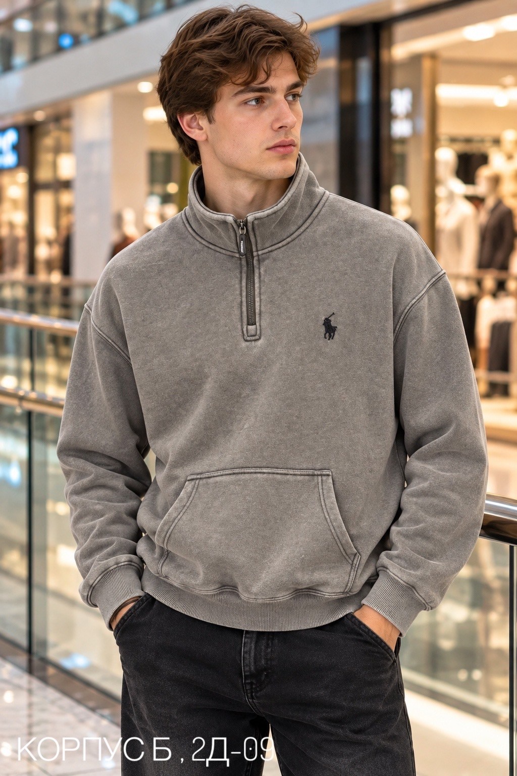 джемпер polo ralph lauren vintage fleece quarter zip sweat,мужской серый свитер от polo ralph lauren,polo ralph lauren джемпер,кофта поло,polo ralph lauren half zip pullover