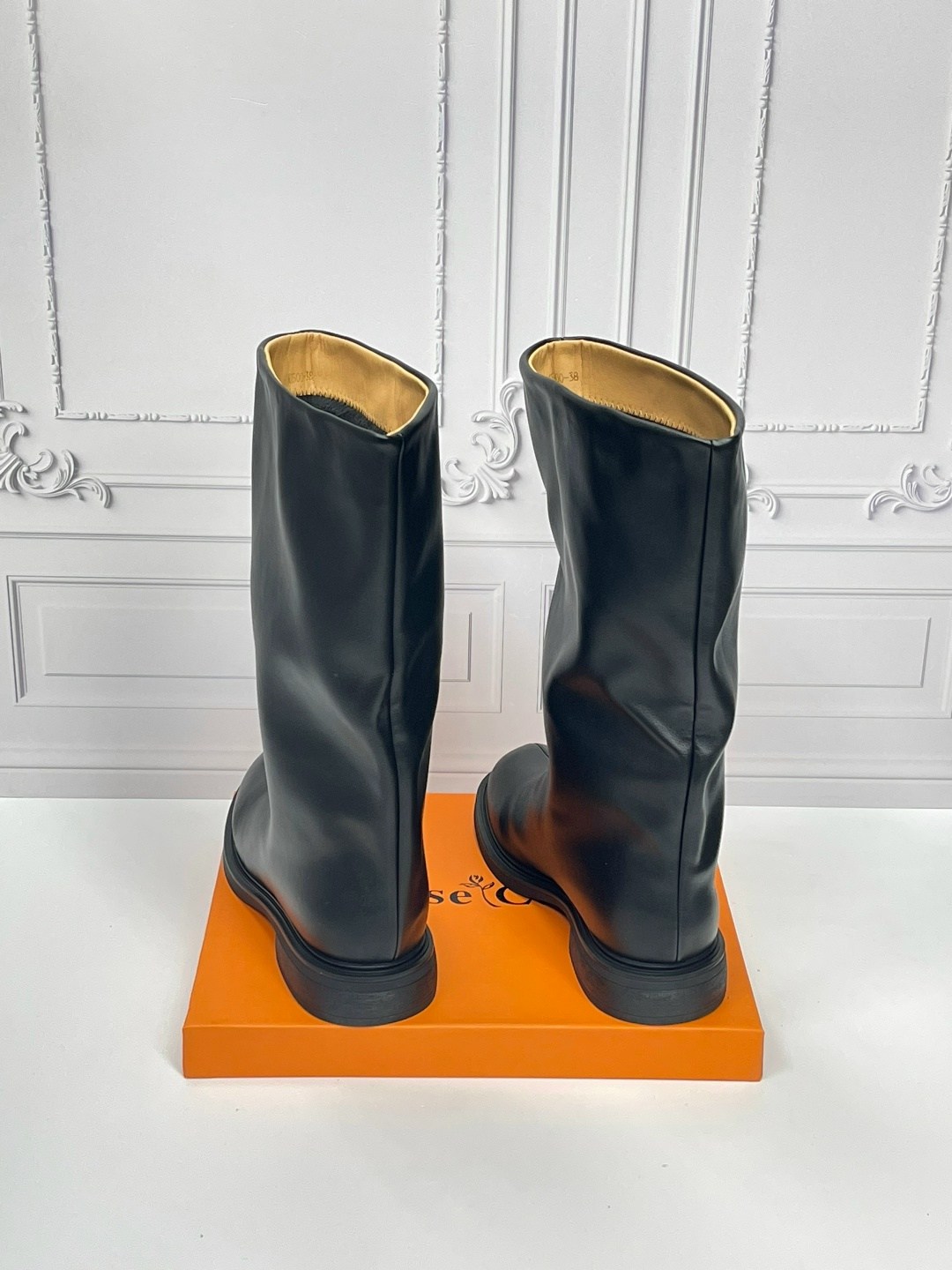 сапоги hermes,сапоги,сапоги эрмес,hermes женские кожаные сапоги premium black,сапоги женские hermes кожаные размер 36-40