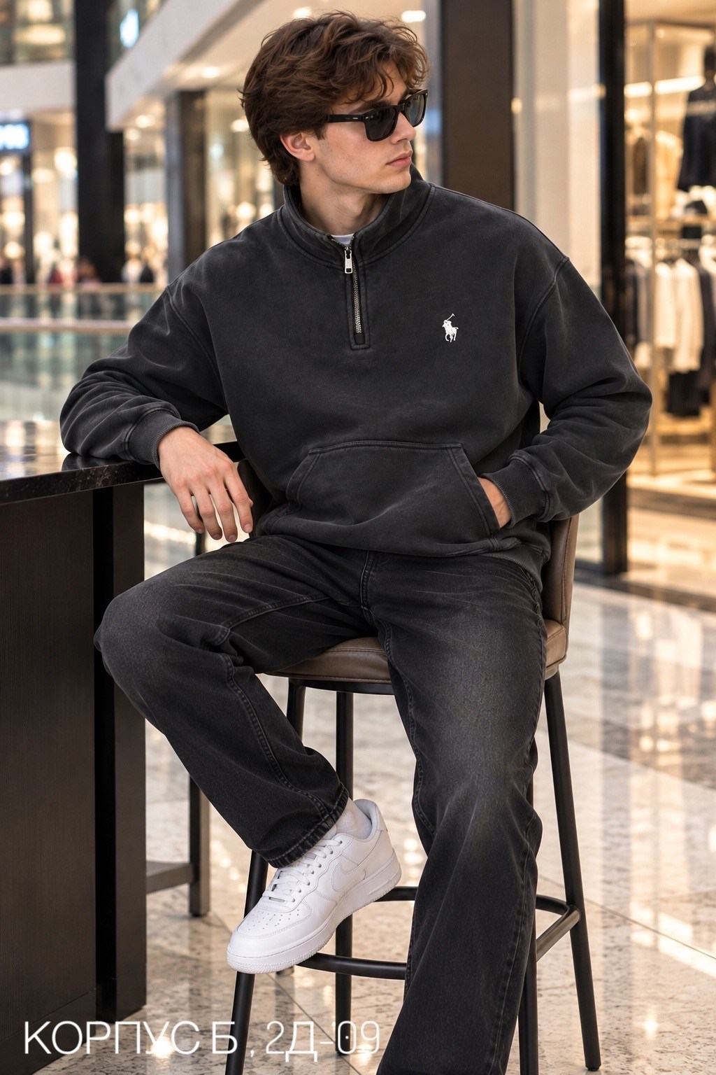 джемпер polo ralph lauren vintage fleece quarter zip sweat,мужской серый свитер от polo ralph lauren,polo ralph lauren джемпер,кофта поло,polo ralph lauren half zip pullover