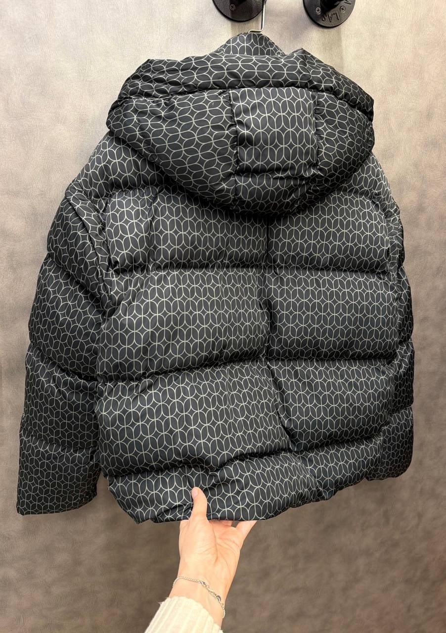 мужская куртка burberry tb monogram - grey,пуховик женский,куртка женская,короткий пуховик,теплая куртка