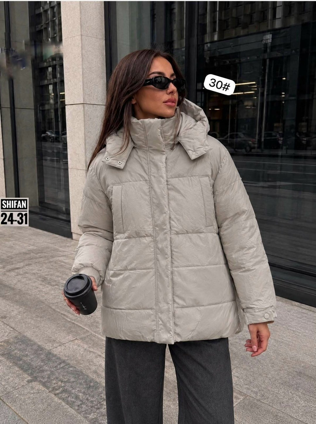 женская куртка,куртка зимняя с капюшоном укороченная dh fashion,куртка женская серая,куртка демисезонная,куртка зимняя женская