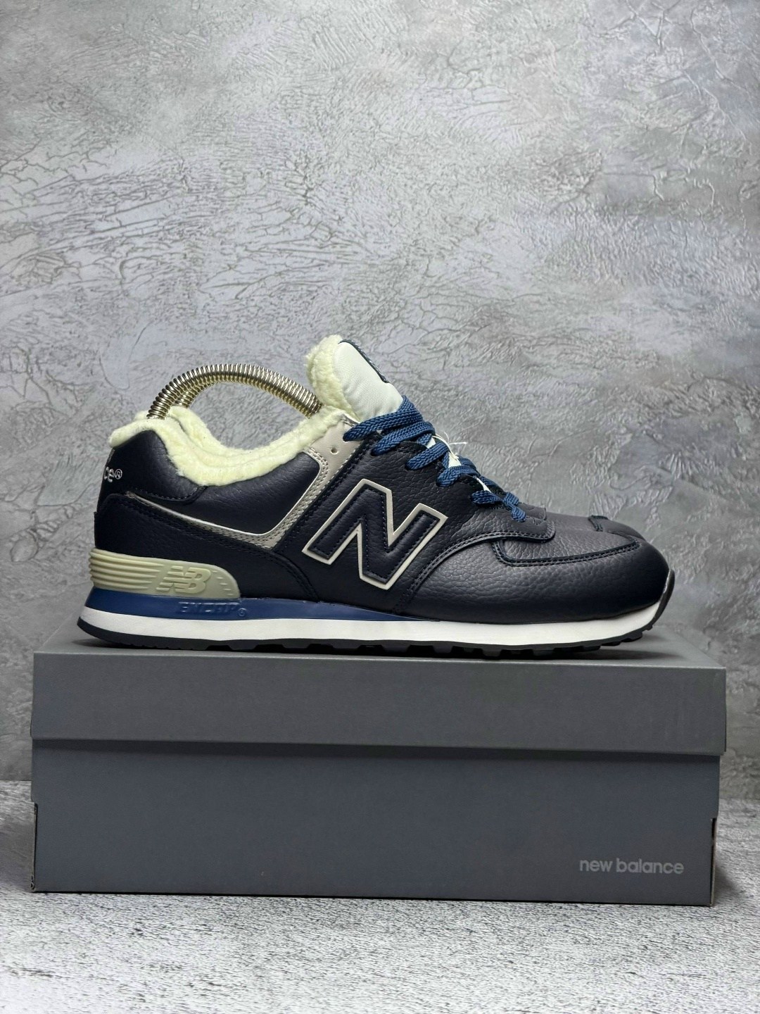 зимние кроссовки new balance 574,кроссовки new balance 574,кроссовки new balance,кроссовки new balance 574 santa синие с мехом,кроссовки new balance 574 высокие зимние