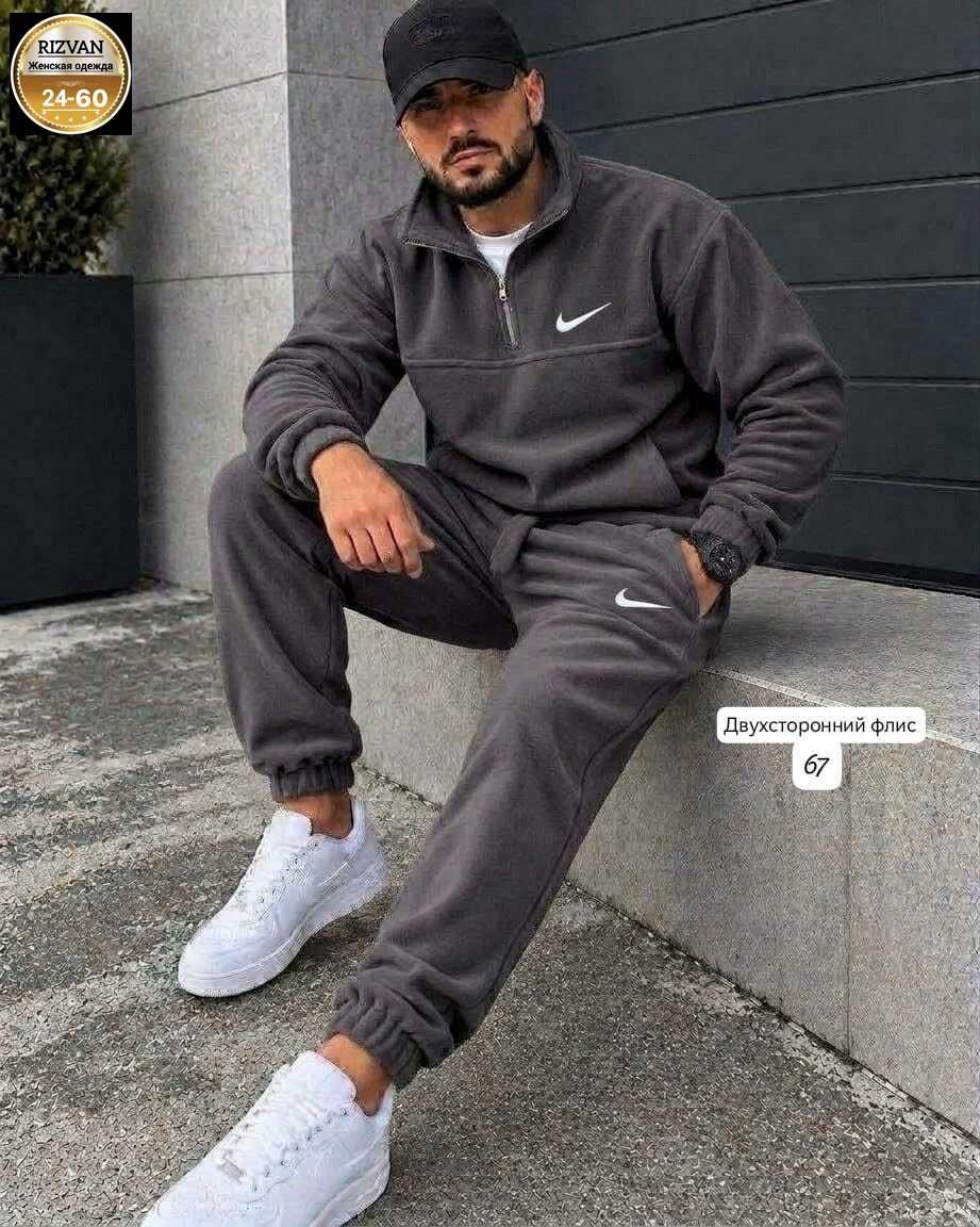 спортивный костюм nike на флисе,мужской спортивный костюм на флисе,костюм спортивный,костюм спортивный мужской,мужской зимний спортивный костюм nike на флисе чёрный с капюшоном