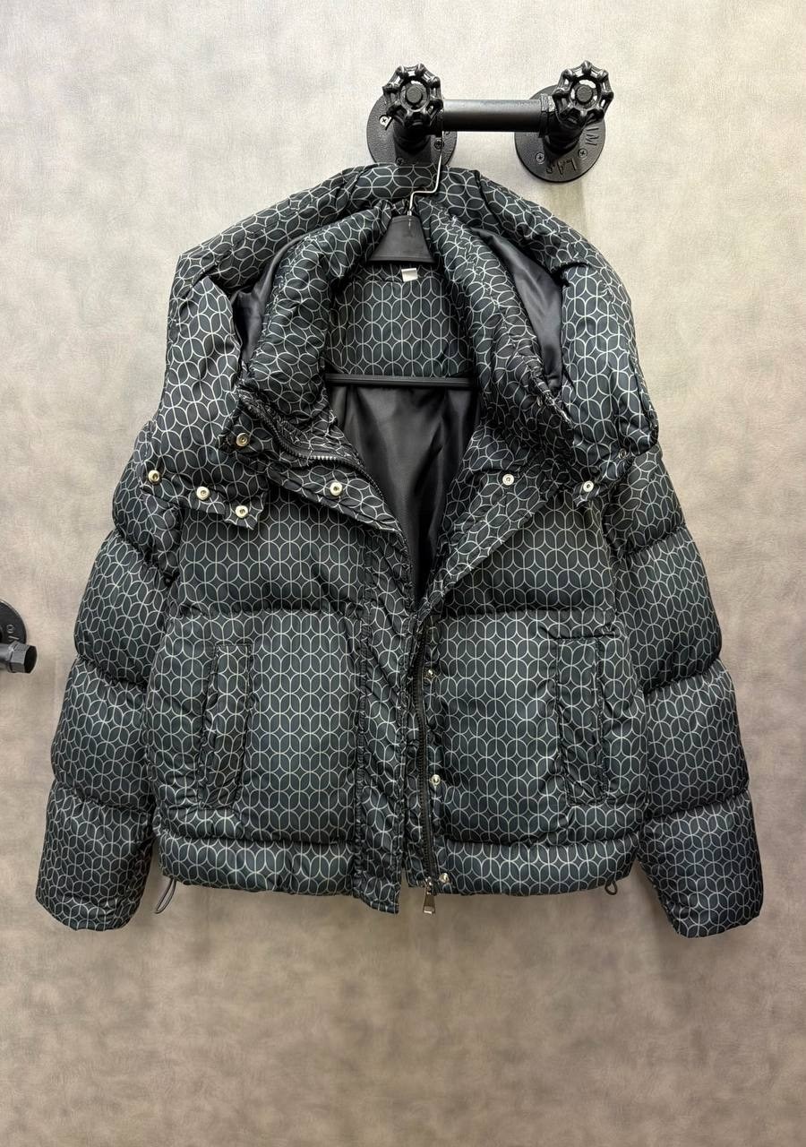 мужская куртка burberry tb monogram - grey,пуховик женский,куртка женская,короткий пуховик,теплая куртка