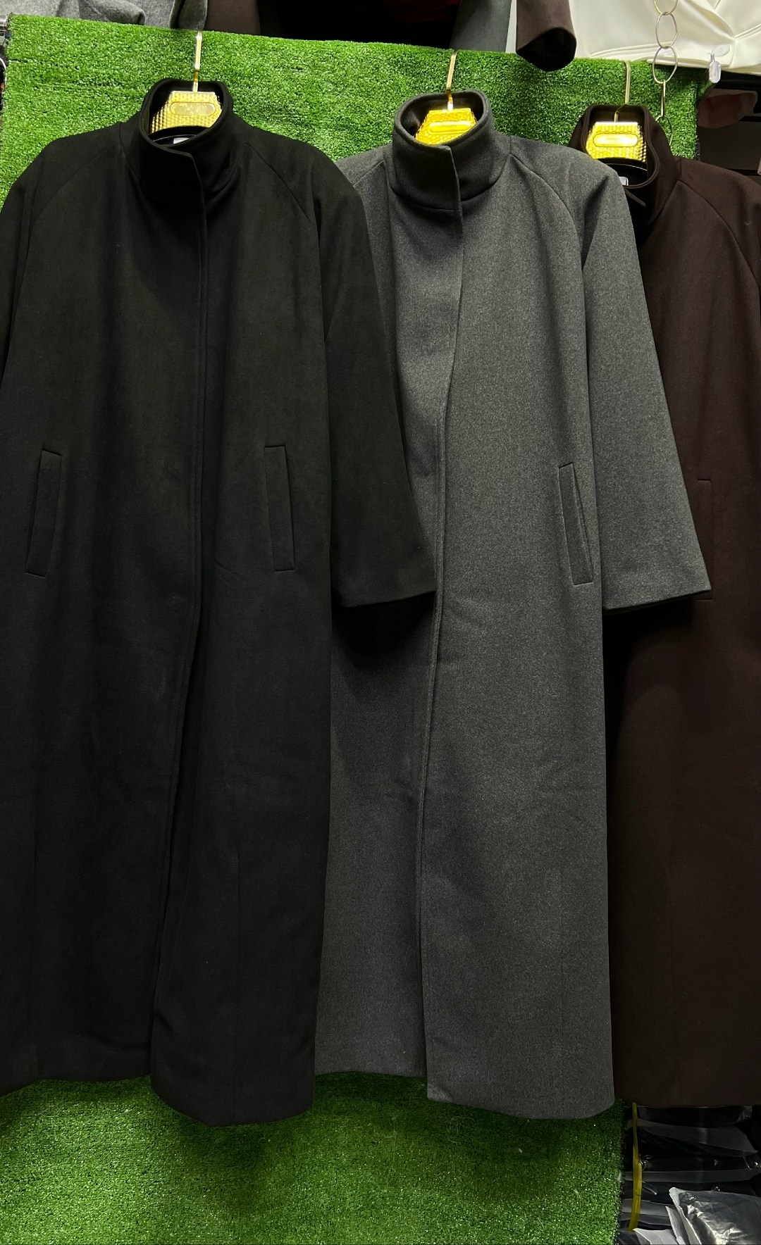 длинное пальто с воротником-стойкой шоколадного цвета asos design,пальто оверсайз,стильное пальто,длинное пальто,пальто