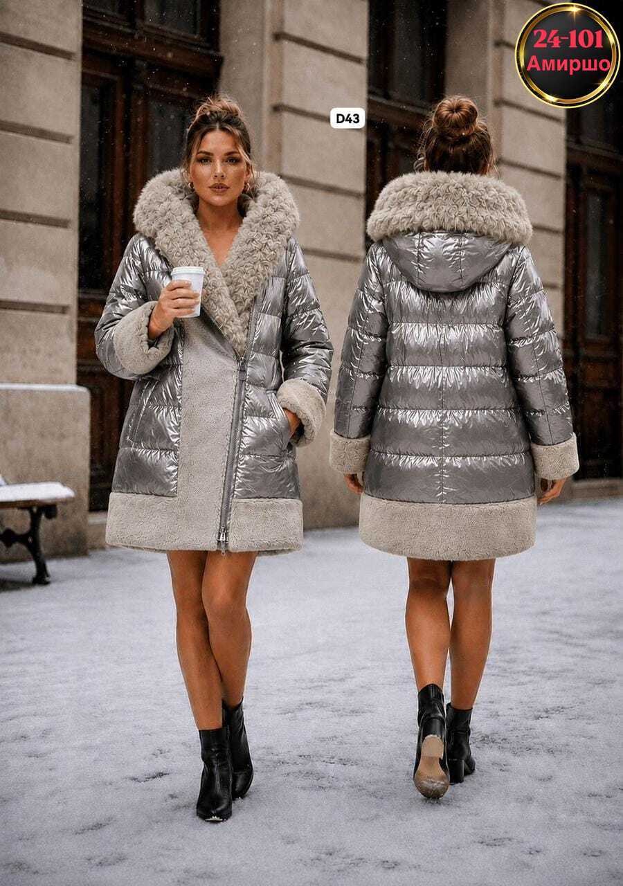 зимние куртки женские,зимняя куртка женская evacana 21713,пуховик,пуховики женские,пальто комбинированное