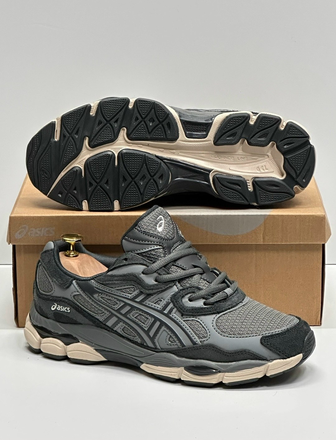 мужские кроссовки asics,кроссовки asics gel-nyc,кроссовки asics,кроссовки asics gel,спортивные кроссовки asics gel nyc asics цвет серый черный